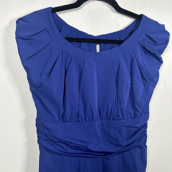 Diane Von Furstenberg Jamila Sheath Dress Cobalt Blue Women's Size US 8 EUC - Picture 2 of 12